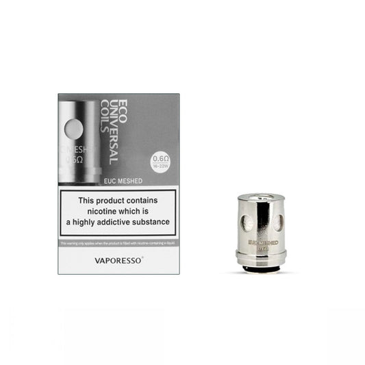 Vaporesso EUC Eco Universal Replacement Coils (Traditional 0.6 Ohm)