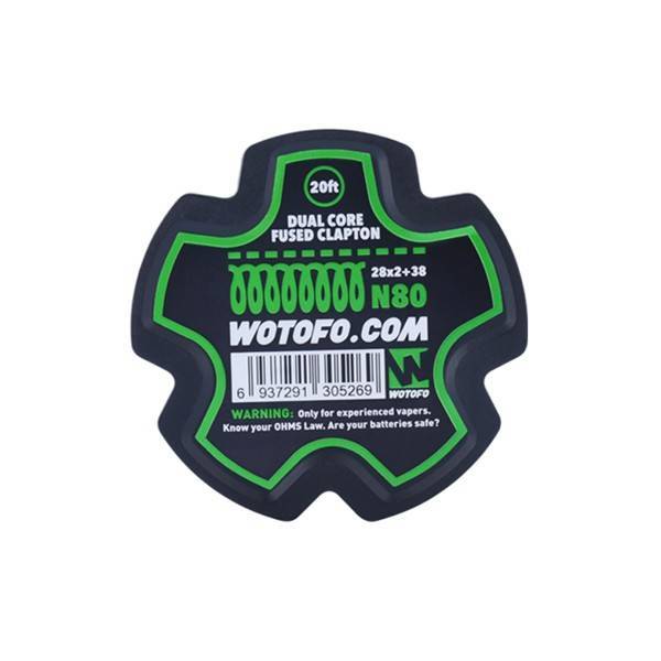 Wotofo Dual Core Fused Clapton 28x2+38 N80 20ft Spool